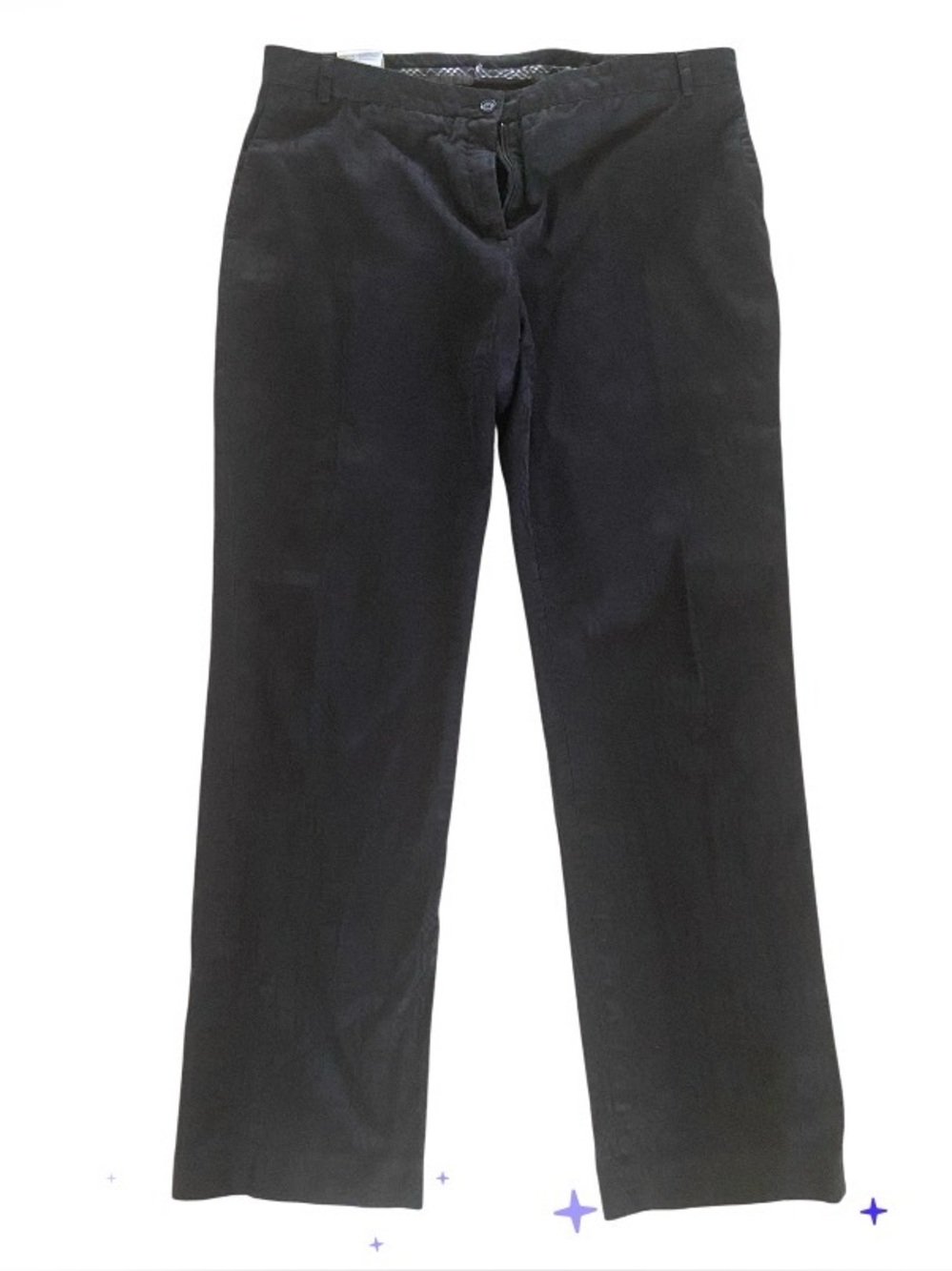 Burberry Golf Black Textured  Cotton Pants - Straight Leg size US 12